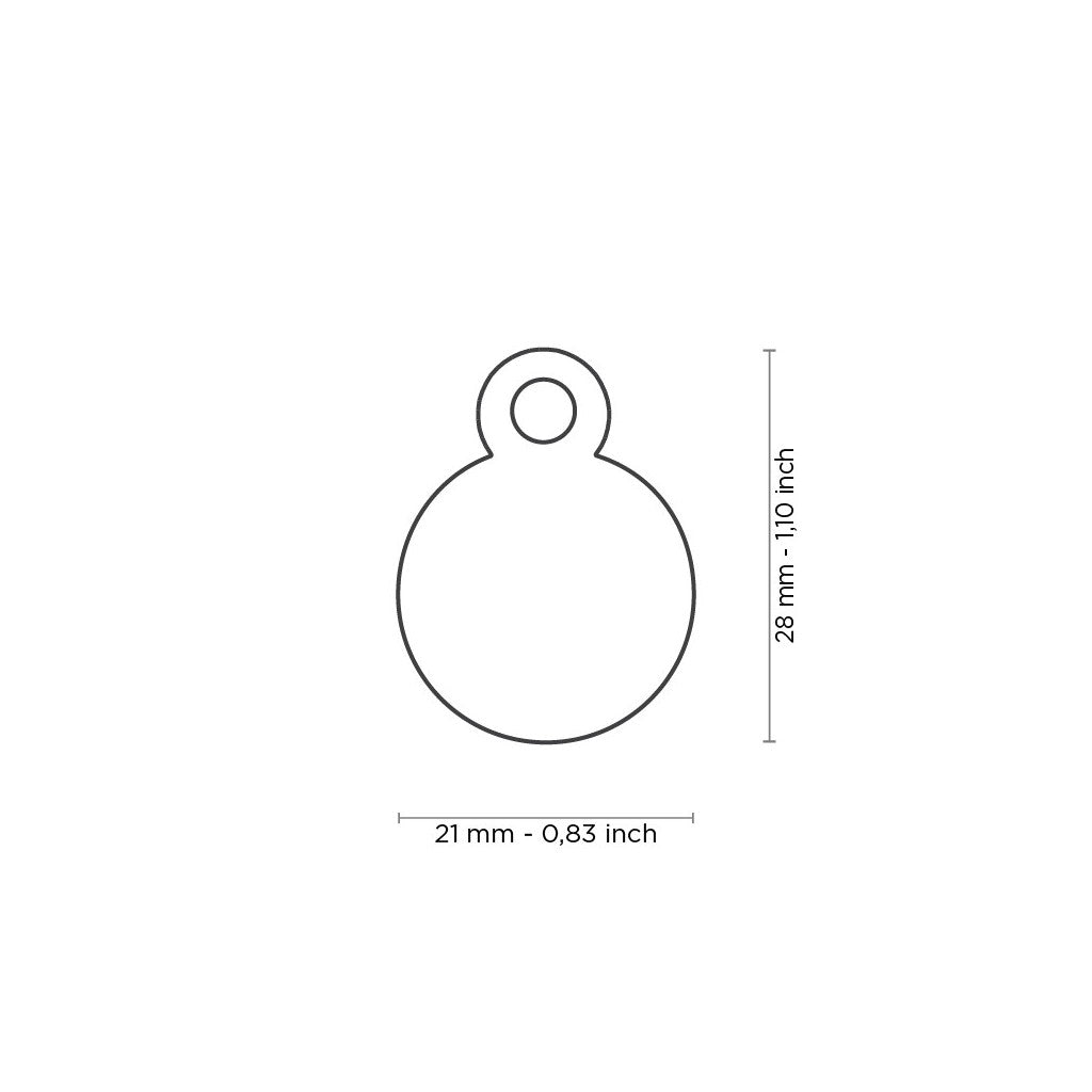 Placa Basic Círculo Pequeño Rosa en Aluminio | MyFamily