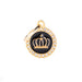Placa ID Glam Mediana Negra y Oro con Corona y Cristales para perros | MyFamily