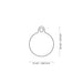 Diagrama de medida — Placa ID Glam Mediana Negra y Oro con Corona | MyFamily