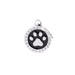 Placa ID Glam Mediana Negra con Pata y Cristales para perros | MyFamily