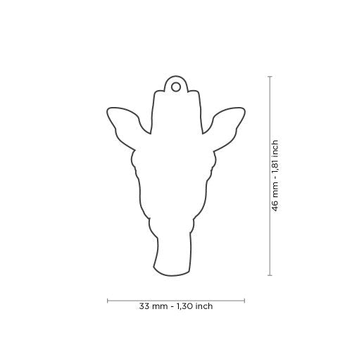 Placa ID en Forma de Jirafa para Perros