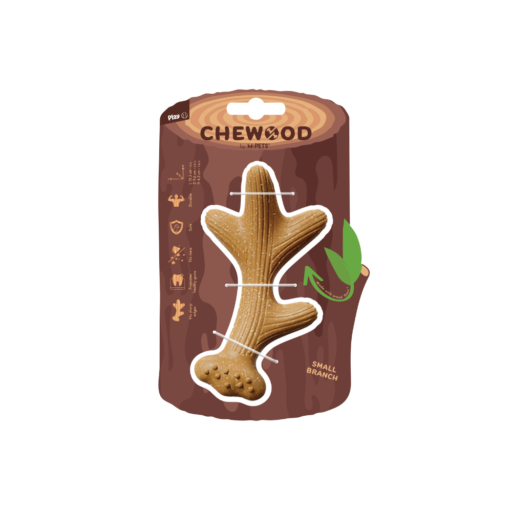 Juguete Mordedor CHEWOOD Small Branch S – Nylon y Madera Natural para Perro | M-