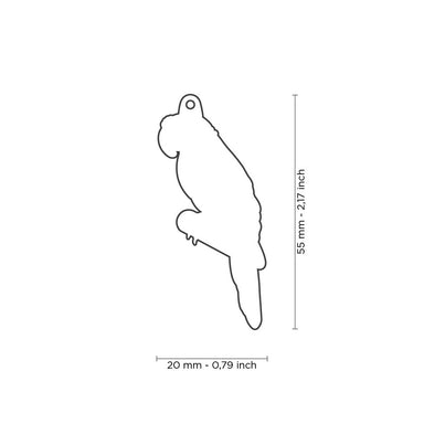 Placa ID Charms en Forma de Loro para Perros y Gatos | MyFamily