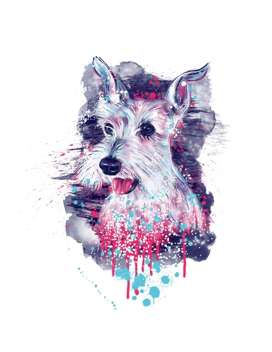 Retrato Artístico Personalizado de tu Perro - Impresión Estilo Acuarela de tu Perro