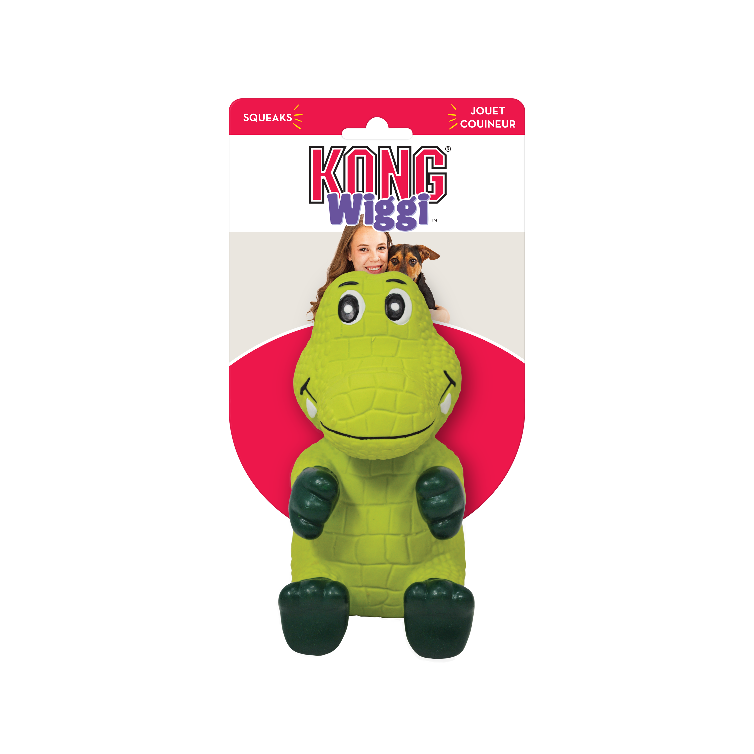 Cocodrilo de Juguete para Perros con Sonido Wiggi de Kong — La