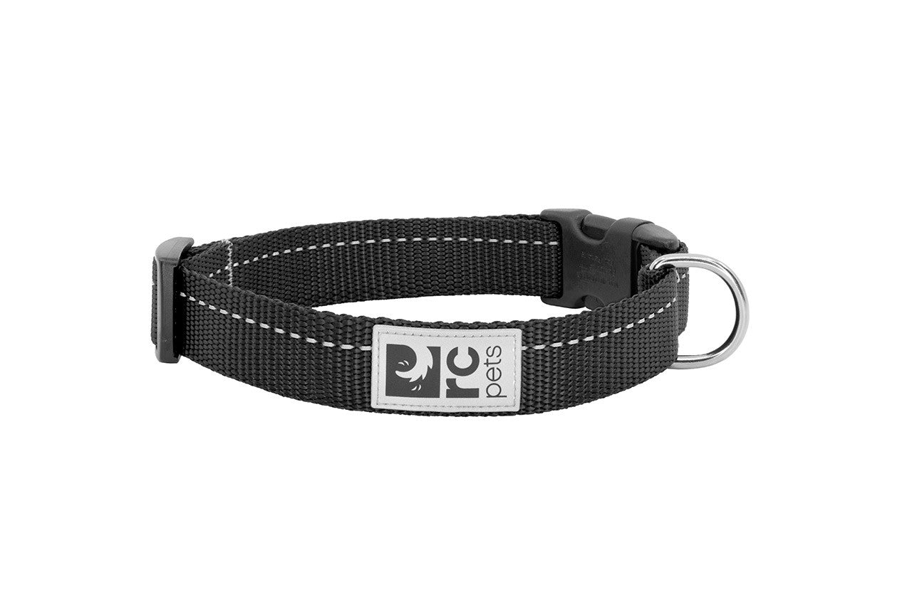 Primary Clip Collar Negro c/Reflejante para Perros de RC Pets