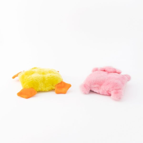2 pack de Patito y Puerquito Chirrantes - Squeakie Pads ZippyPaws