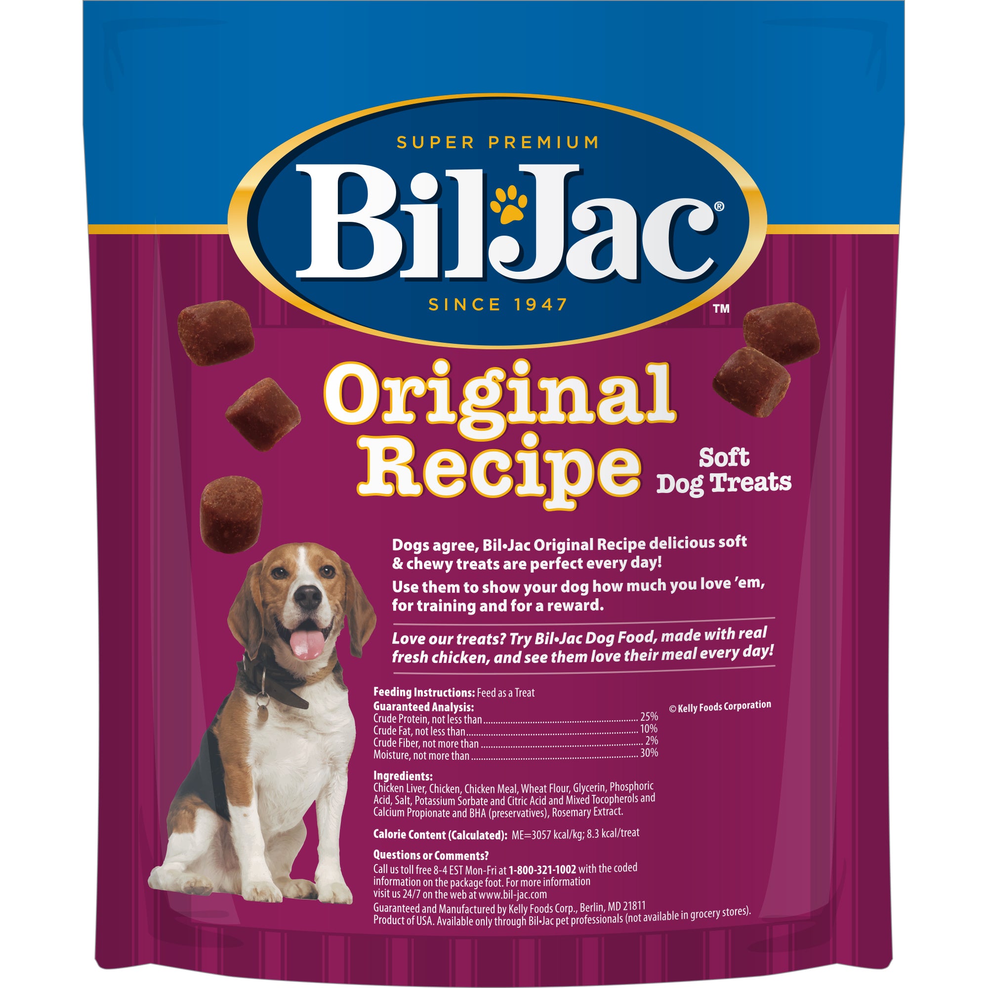 Bil-Jac Original Recipe Premios de Hígado de Pollo para Entrenamiento para Perros de Bil-Jac