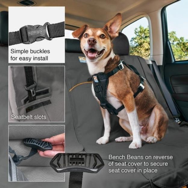Wander Bench Seat Cover en Gris - Cubre Asientos para Perros de Kurgo®