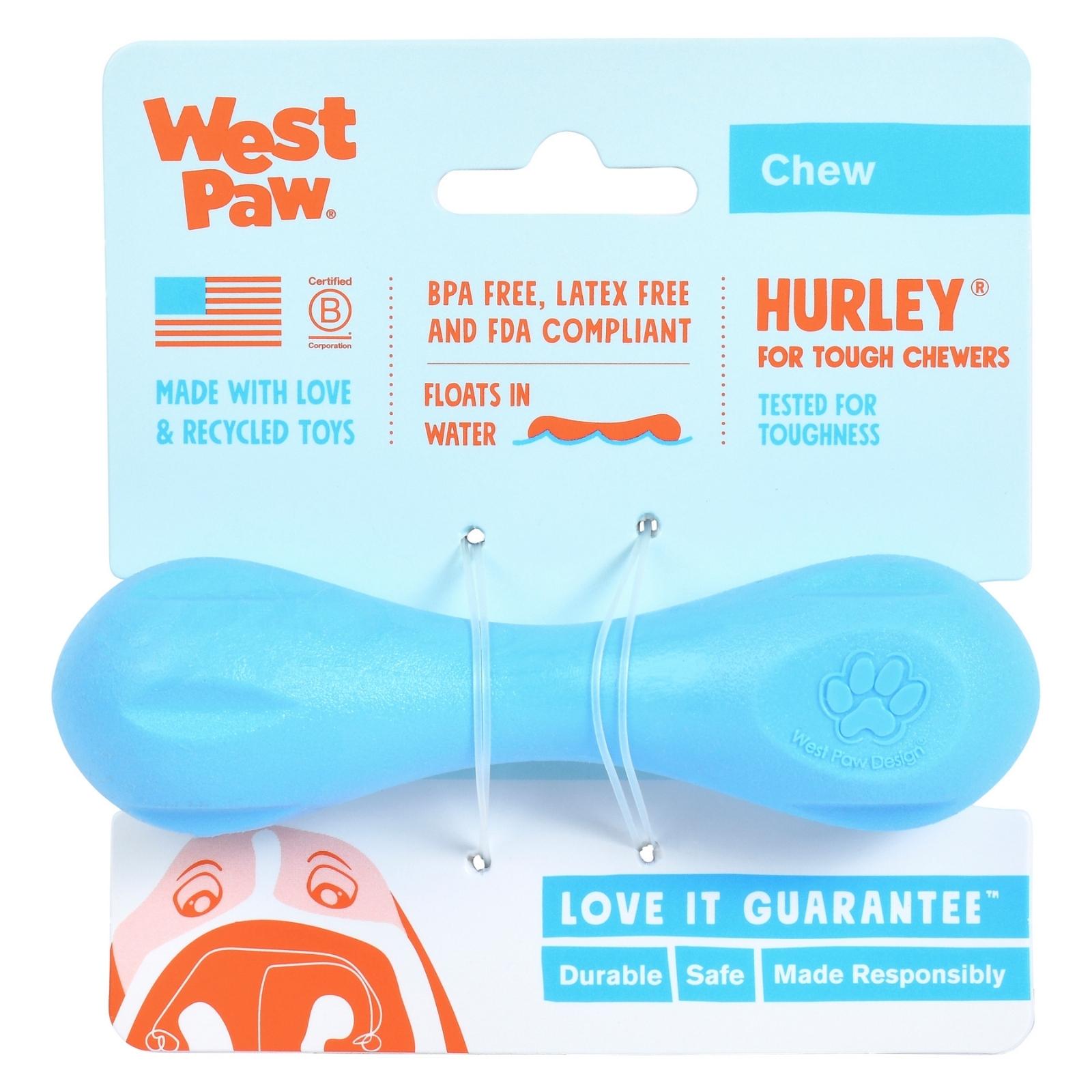 HURLEY de West Paw® color Azul - Hueso de Juguete para Perros