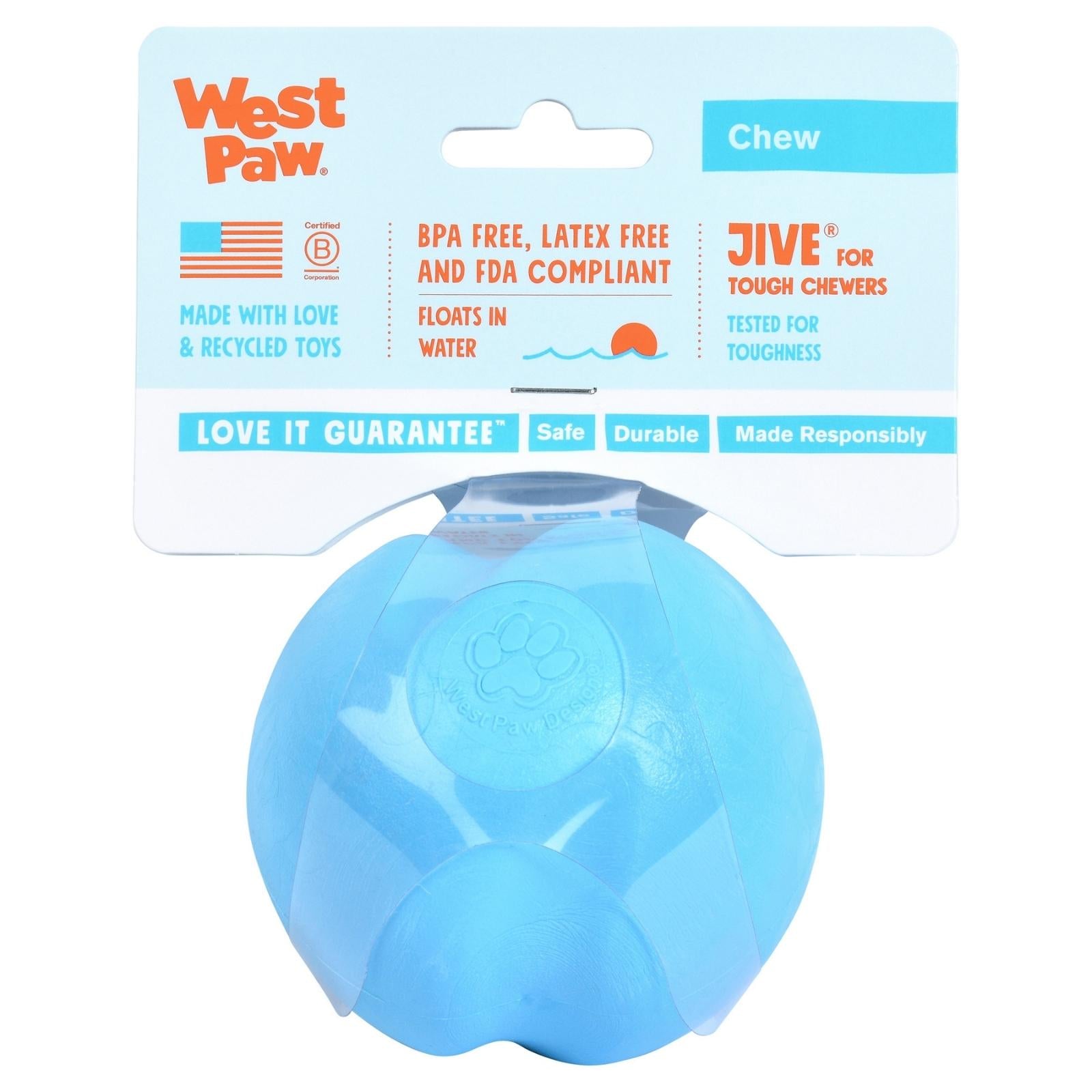 JIVE de West Paw® color Azul - Pelota de Juguete para Perros
