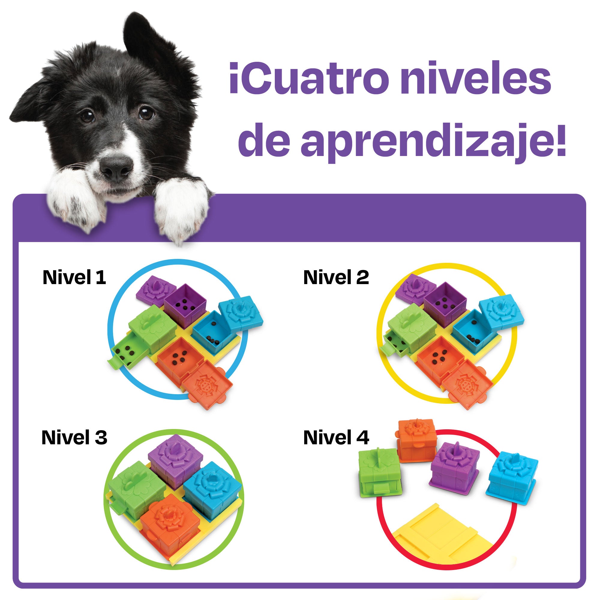 Juguete interactivo para perros Surprise Party!: estimula su mente y reduce la ansiedad de Brightkins