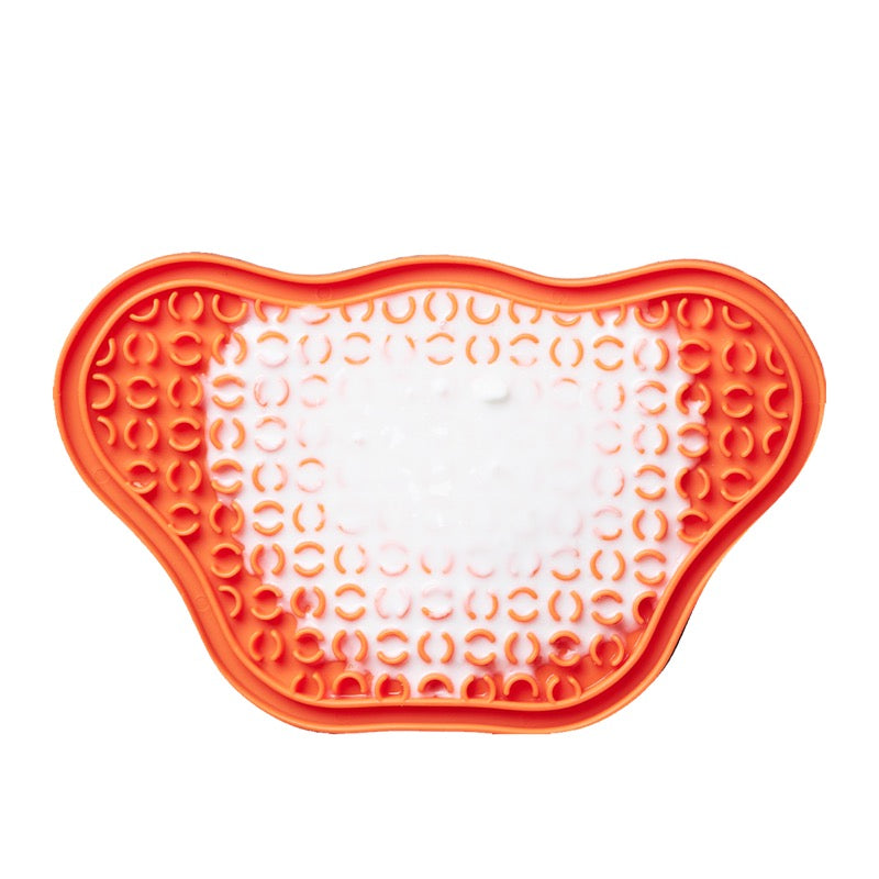 PAW Lick Mat Pad color Naranja con Ventosas de PetDreamHouse