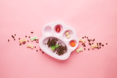 MINI 2-en-1 Mini Plato para Comer Lento y Lick Mat en Rosa de PetDreamHouse
