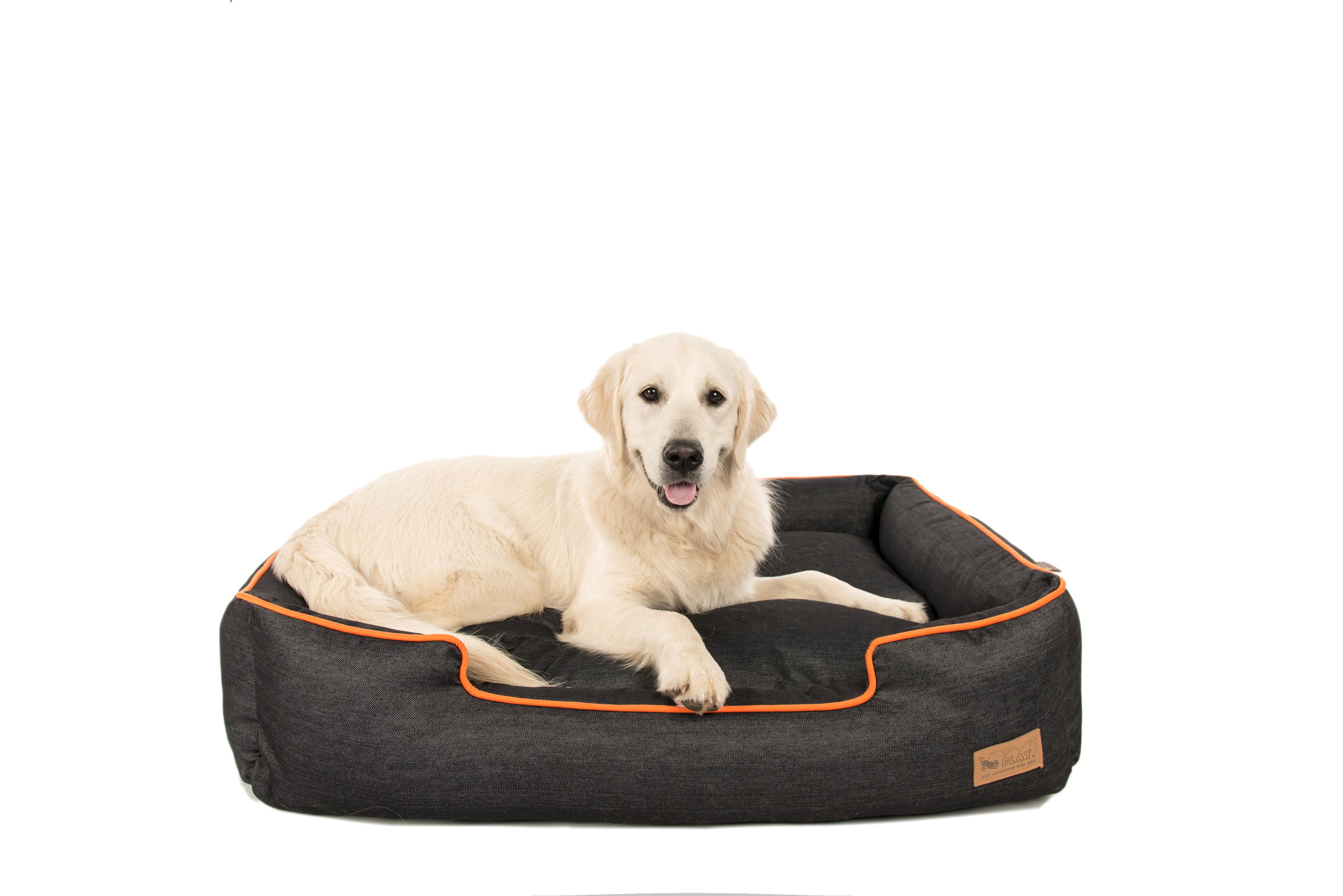 Cama Para Perros Denim Lounge Bed Contorno Mandarina de Pet
