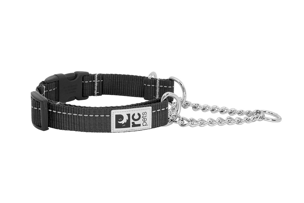 Primary Training Clip Collar Negro c/Reflejante para Perros de RC Pets