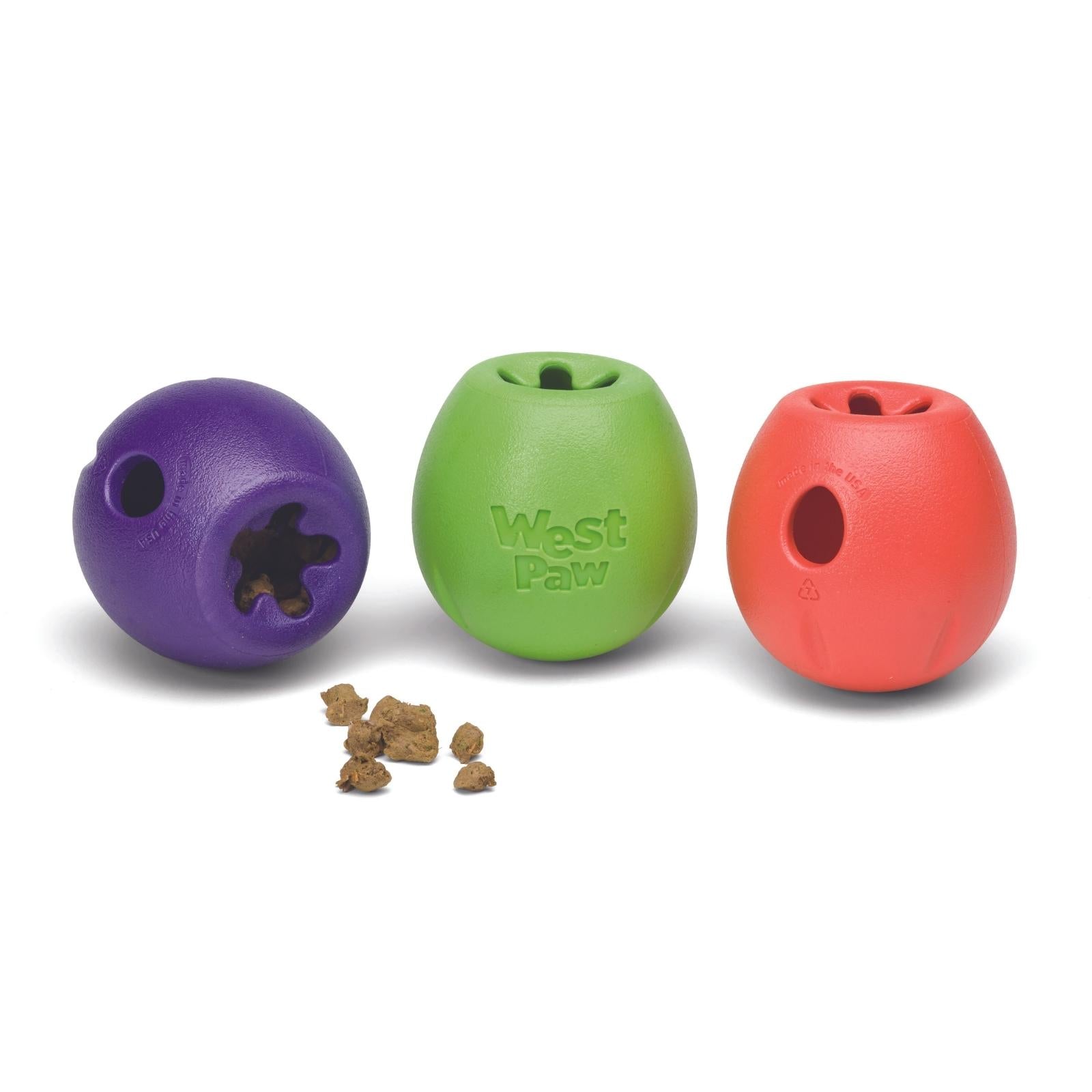 RUMBL de West Paw® color Naranja - Juguete Dispensador de Premios y Croquetas para Perros