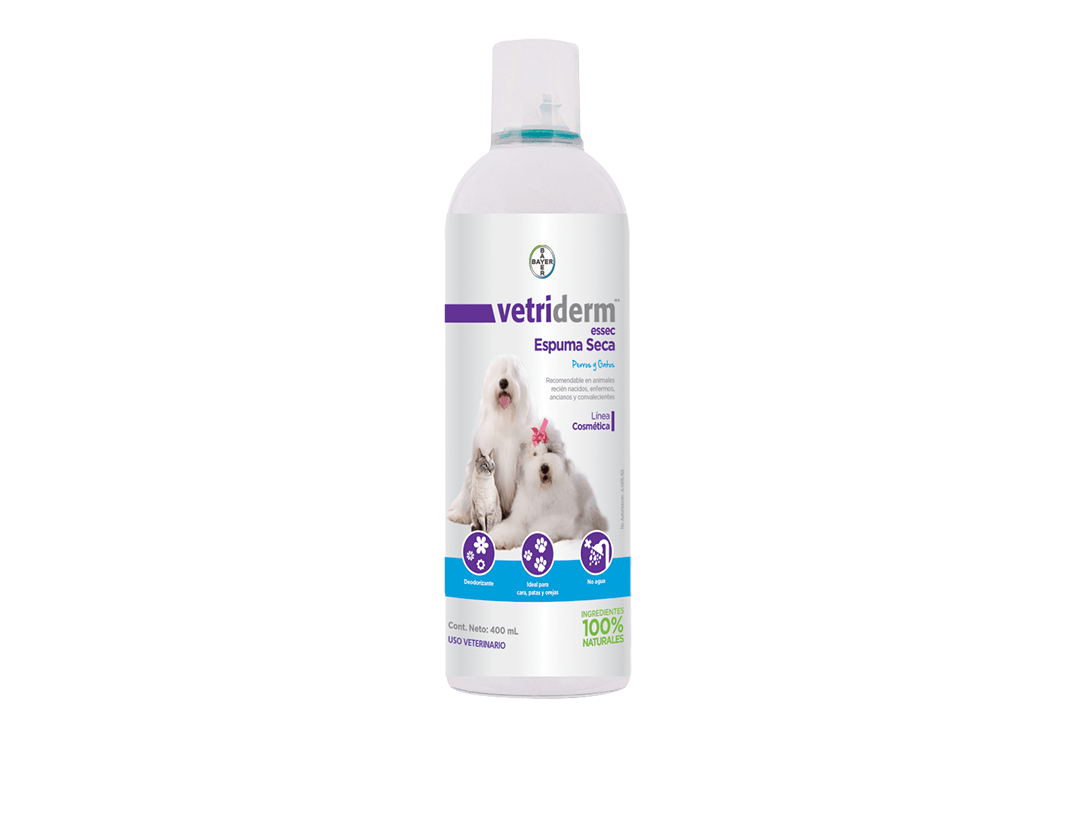 Shampoo Vetriderm ESSEC para Perros (Shampoo para baño en seco para Perros)