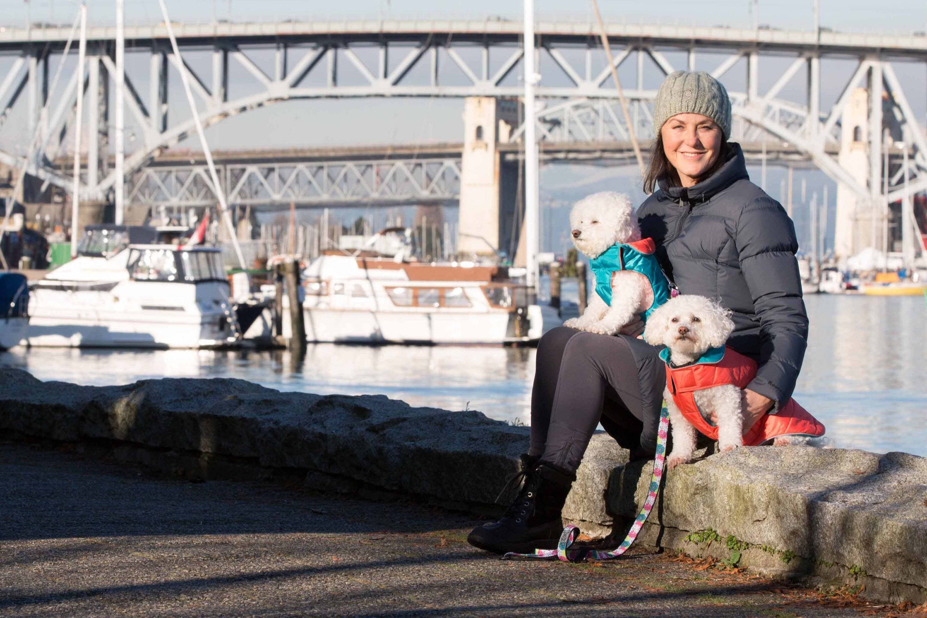 Chamarra para Perros Puff Doble Vista Azul Intenso/Azul Cyan - RC