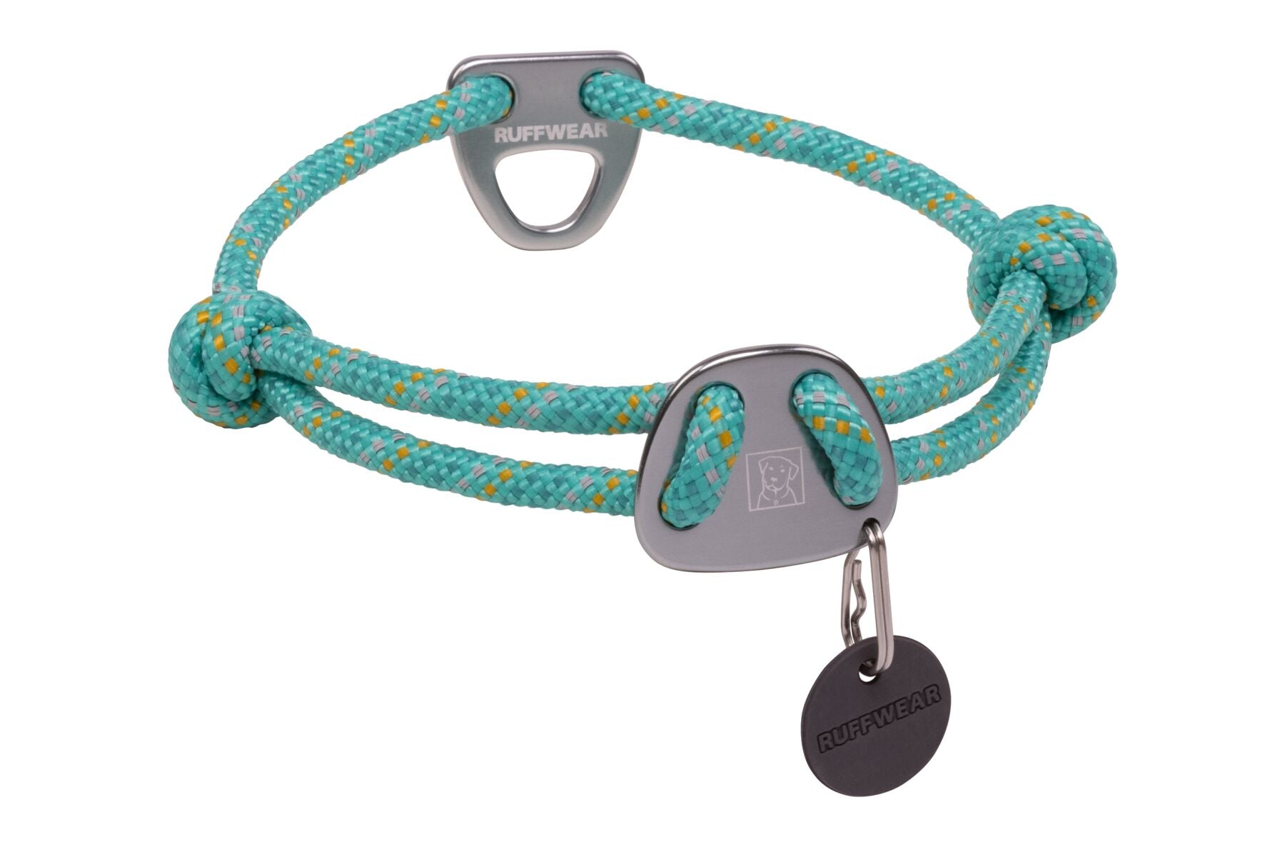 Knot-a-Collar® Collar de Cuerda para Perros- Verde Aqua (Aurora Teal) - Ruffwear