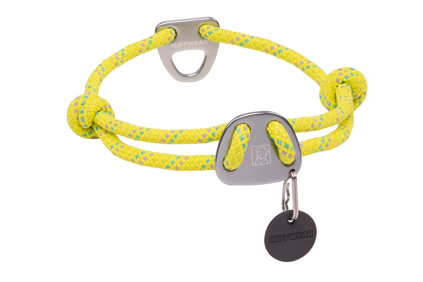 Knot-a-Collar® Collar de Cuerda para Perros- Verde Fosfo (Lichen Green) - Ruffwear