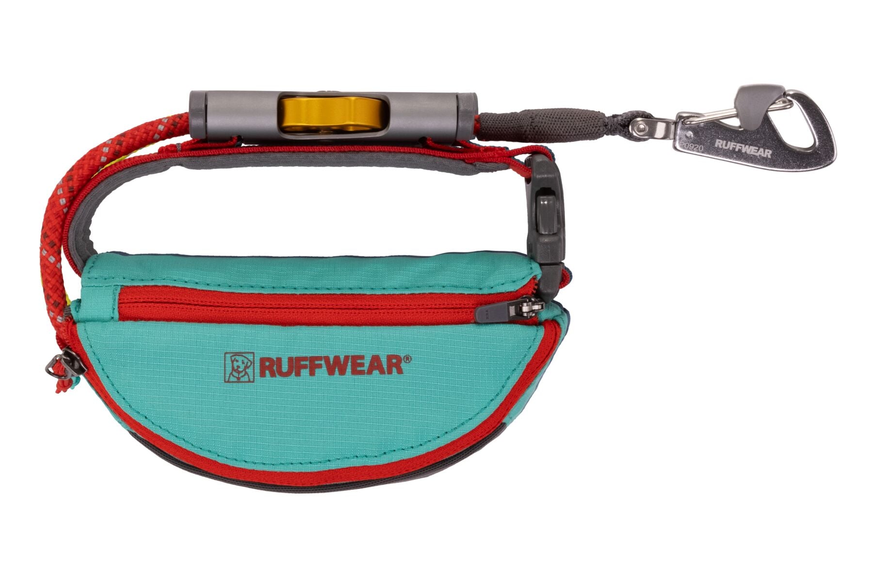 Hitch Hiker® Correa Larga Ajustable en Rojo (Aurora Teal) con Sistema de Bloqueo y Manos Libres - Ruffwear