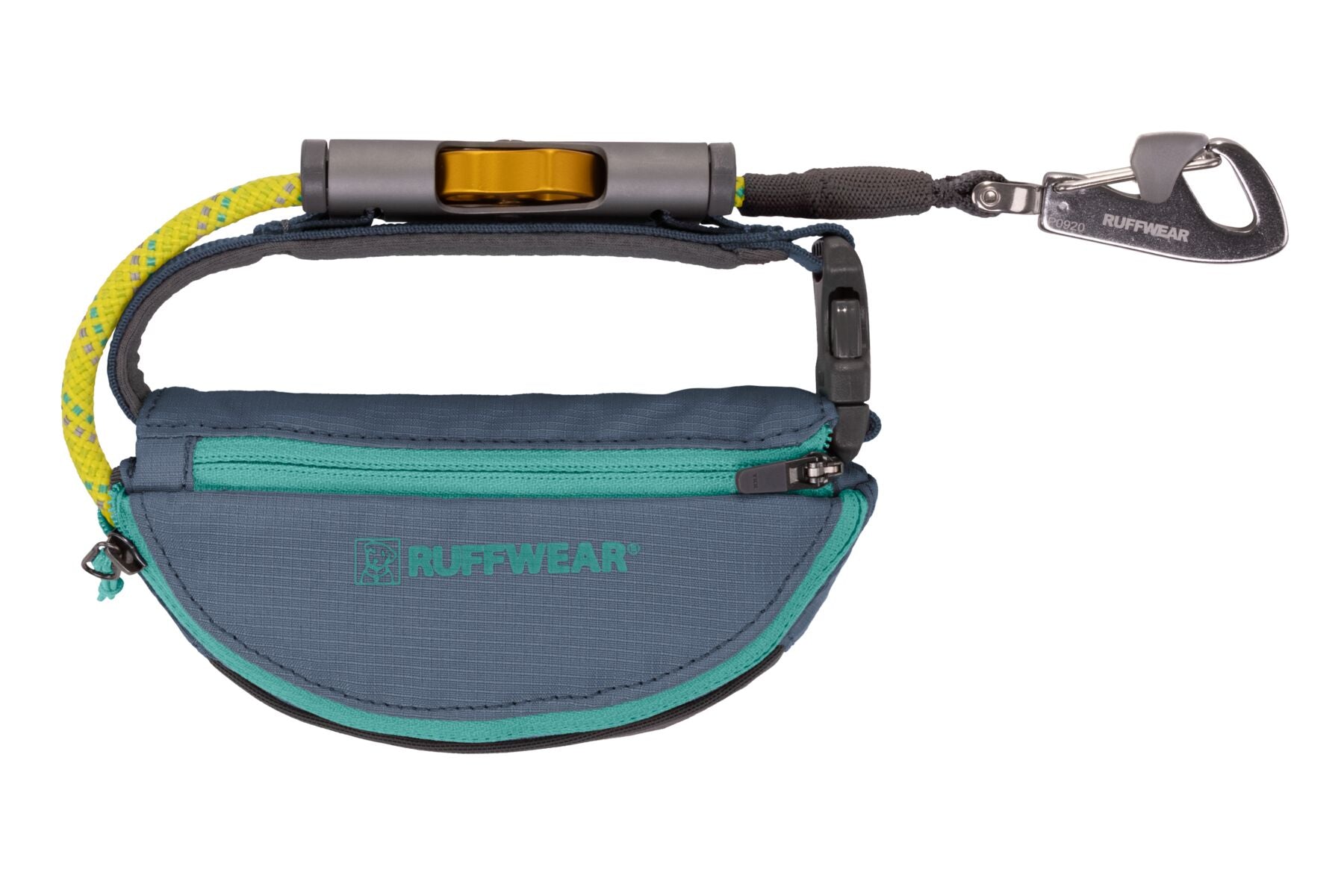 Hitch Hiker® Correa Larga Ajustable en Verde Fosfo (Slate Blue) con Sistema de Bloqueo y Manos Libres - Ruffwear