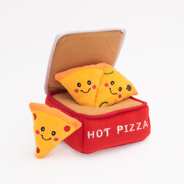Caja con Pizza de Peluche para Perros Zippy Burrow - Pizza Box
