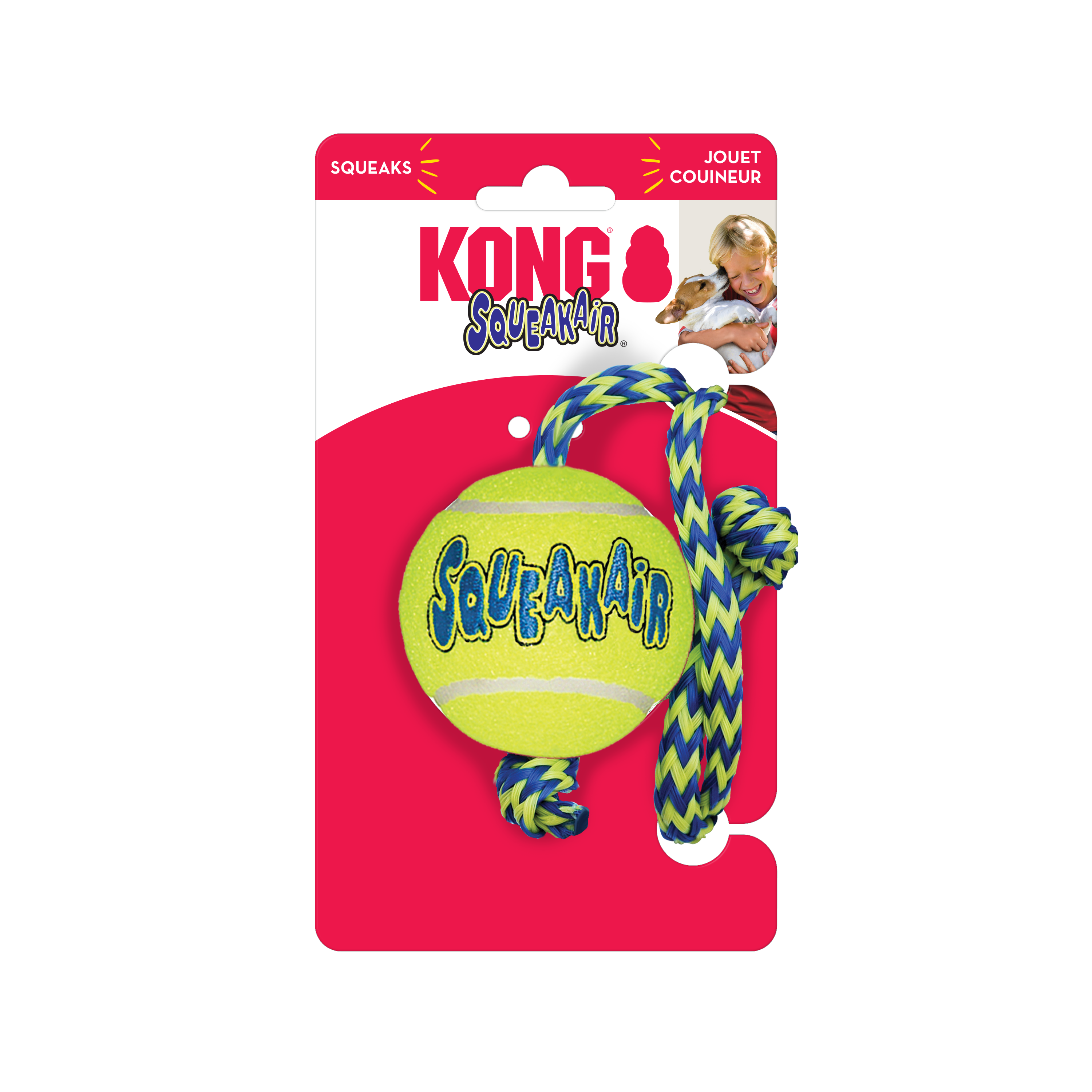 Squeak Air Ball c/Rope de Kong - Pelota de Tenis con Cuerda