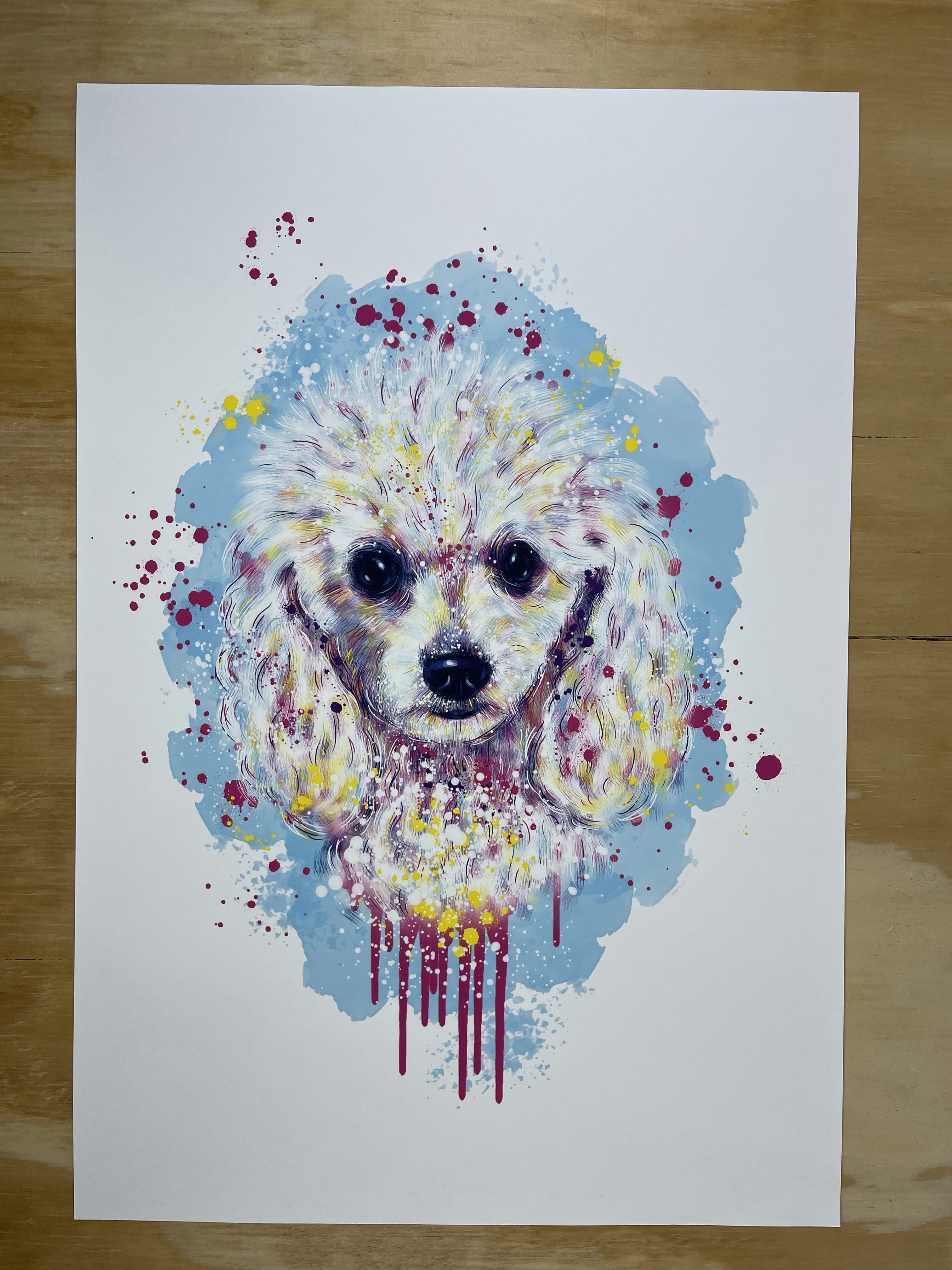 Retrato Artístico Personalizado de tu Perro - Impresión Estilo Acuarela de tu Perro