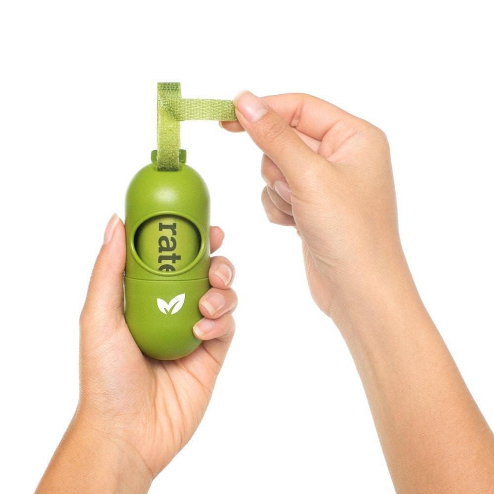 Dispensador de Bolsas p/Popo de Earth Rated® con 15 Bolsas Esencia de Lavanda